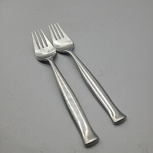 DANSK ELSINORE  Satin Stainless TORUN JAPAN Set 2 Dinner Forks silverware
